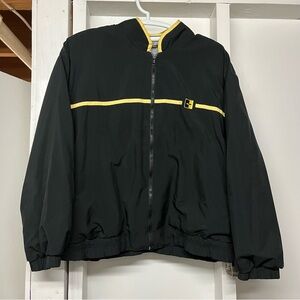 Vintage Lily’s Of Beverly Hills Tennis Windbreaker Jacket Black And Yellow Large